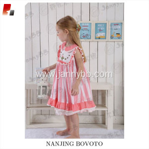 toddler boutique pink stripe embroidered dress